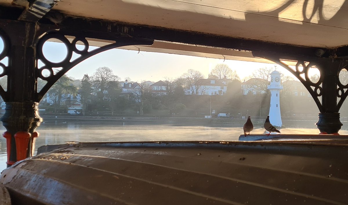 chrissoalarch8's tweet image. Few #solarsnaps from my @info_specific WFH commute. Colder than expected at Roath Park this morning!!