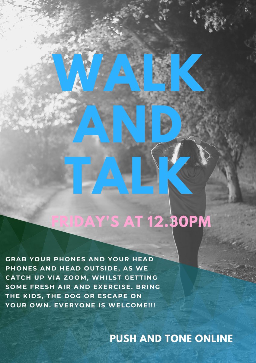 HaltonGetActive's tweet photo. Ladies fancy and chat and a walk today 12.30pm? The sun is shining! connect with others on zoom as you walk
contact Karen for info: @Pushandtoneuk
#HaltOnLoneliness @HaltonBC @HaltonCCG
@MindHalton
@HaltonHousiing #activehalton #beactive https://t.co/JkZmzzCUJM