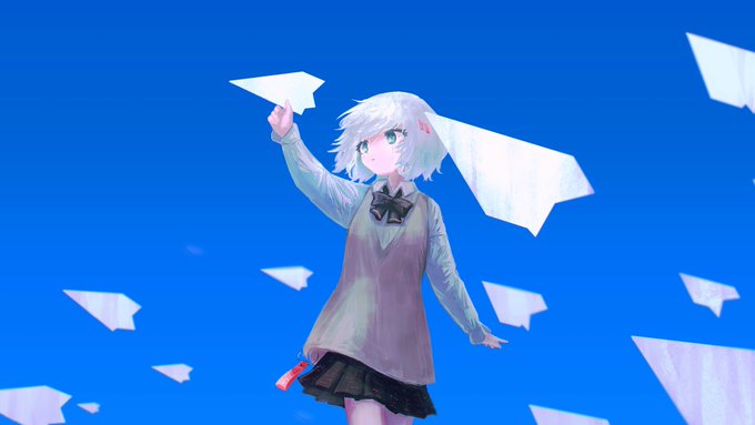 「紙飛行機 学生服」のTwitter画像/イラスト(新着)