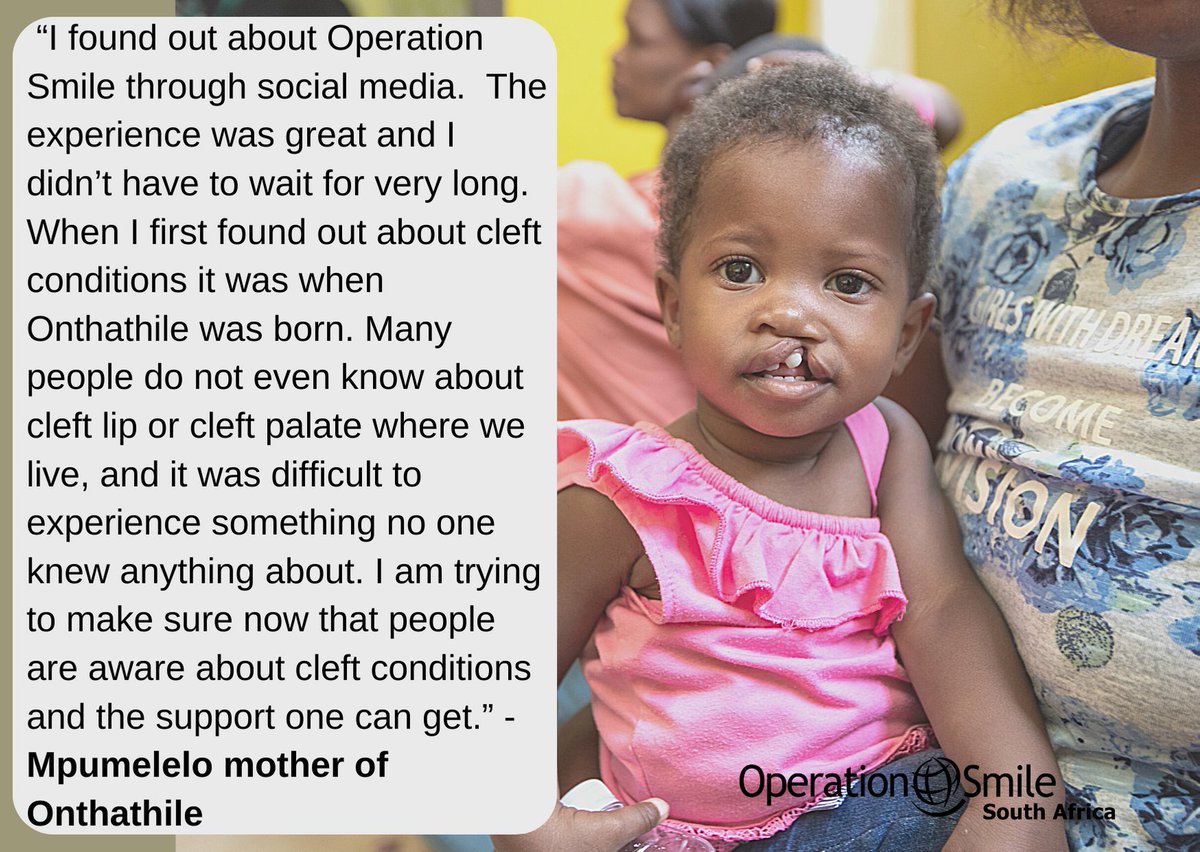 OpSmileSA's tweet photo. #patientstory #ImpactOfASmile #cleft #smile #freecleftsurgery
Do you know someone that was born with a cleft condition?
For more information on how you can help or sign up to volunteer - visit https://t.co/QD5oeWM50b https://t.co/3YKMGp4qoa