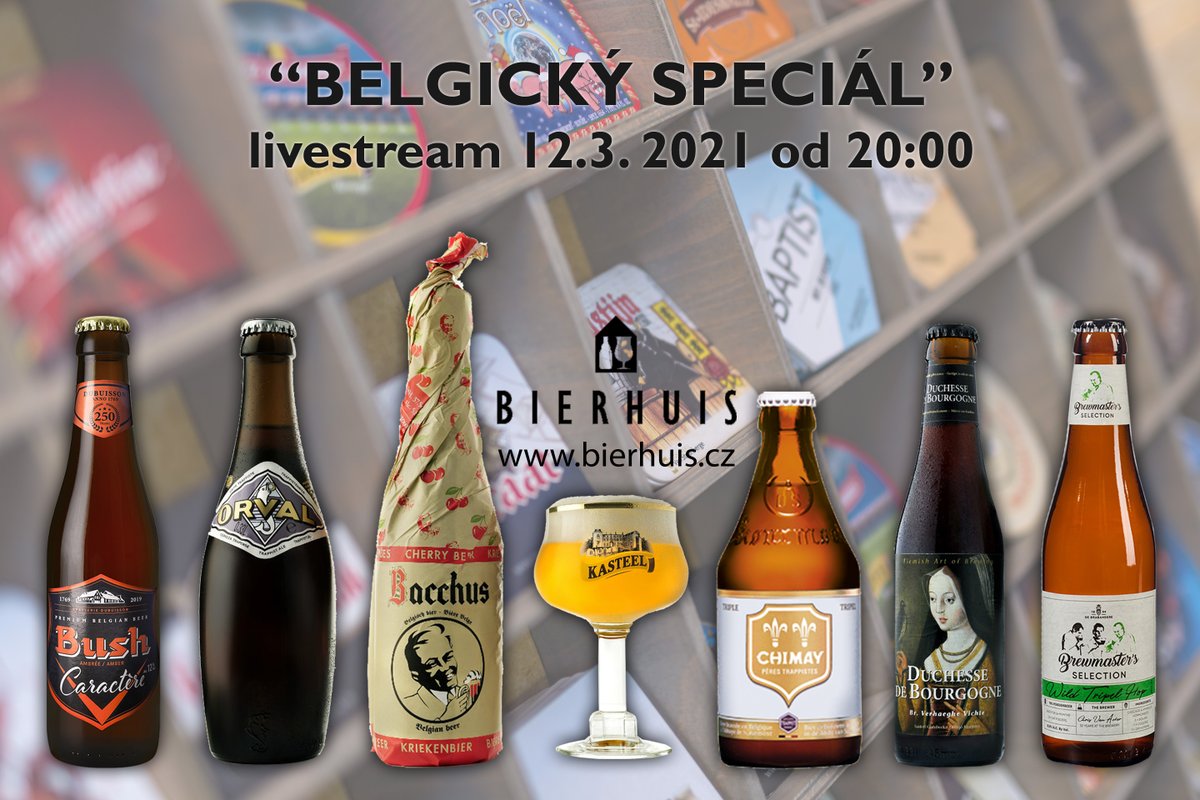 BierhuisCZ's tweet photo. 12.3. od 20:00 vás zveme na další livestream #belgickýspeciál. 
S @FilipNerad a Jitkou Ilčíkovou z @WildCreatures a barmankou Lucií z Bierhuisu.
Balíček k dostání na https://t.co/HShuSatnNU nebo v baru https://t.co/rKKg9oP2n7 a lístky na https://t.co/w99gIbvBP5.
Na zdraví.. 🇧🇪🍻 https://t.co/BL6D4tZSb9