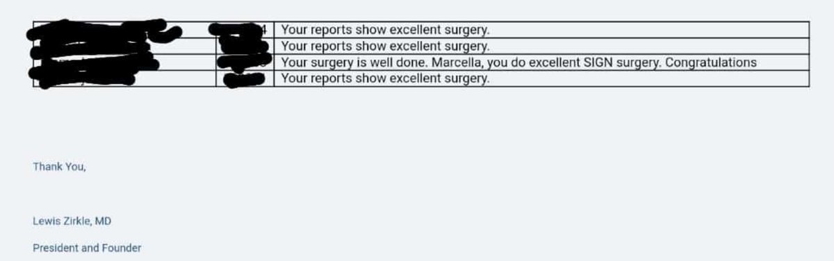 EmmArr_Cee's tweet photo. The President and Founder of @SIGNtweeter just made my entire weekend with this compliment for my work. Thank you Dr Zirkle! 💃🏾🤸🏾‍♀️🤩😊☺
#CreateHealingHope #TraumaCare #TraumaSurgery https://t.co/n8Q2W6v5gd