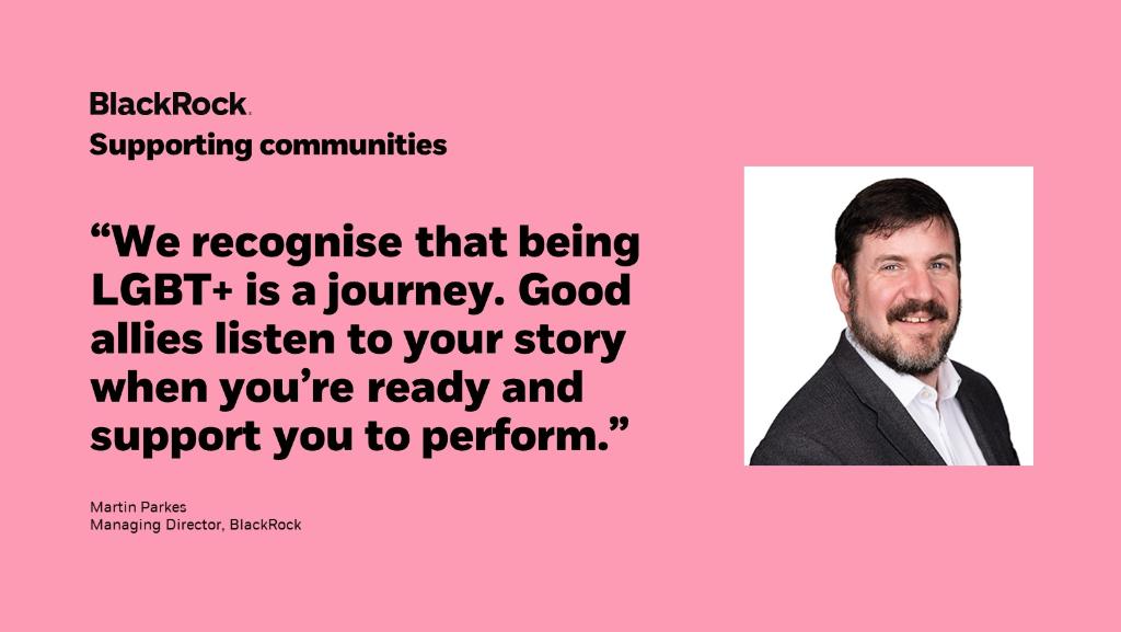 BlackRock_UK's tweet photo. We spoke to employees in our OUT&amp;Allies EMEA network to discuss their experience of being part of the #LGBTQ  community in the workplace. #LGBTHM https://t.co/MPRHsQ0OjM