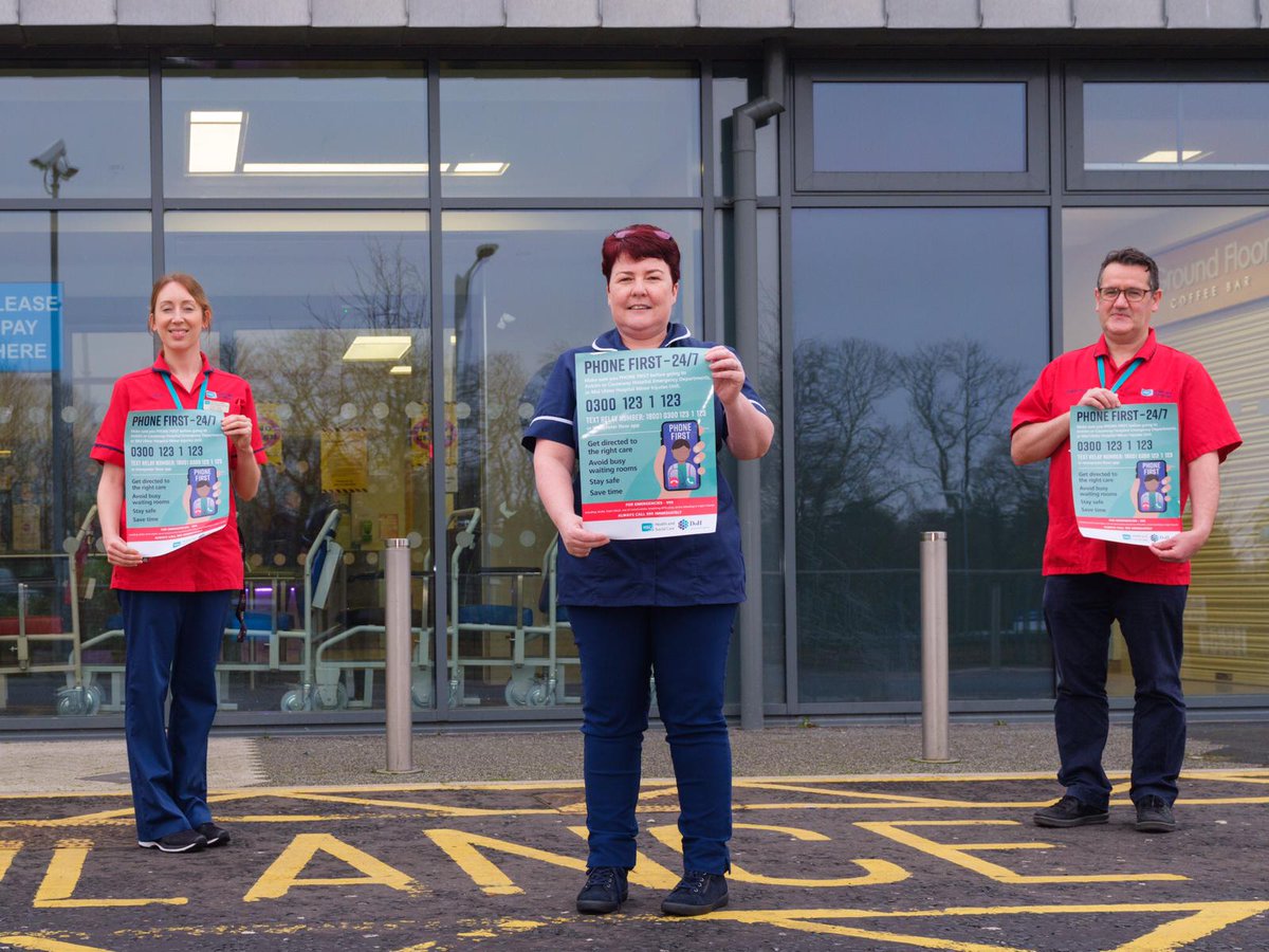 NHSCTrust's tweet photo. If you require urgent care in the NHSCT area please 'Phone First' on 0300 123 1 123 or through the 'Interpreter Now' App. You will be directed to the right service for your needs.
Please continue to call 999 for emergencies. More info: https://t.co/fW8NTrJEjS #PhoneFirstNI https://t.co/rNTDfjcOSE