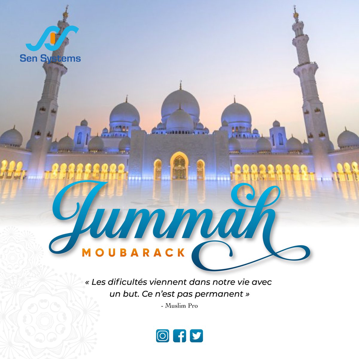 sensystems's tweet photo. Que Dieu purifie nos âmes pendant ce mois béni de Rajab🙏🏾
#JummahMubarak #islam #muslimah #muslim #promo #Promotion #electronic #téléphonie #Electroménager #Senegal #kébétu #sensystems
IG: https://t.co/OSvGMMAXm8
FB: https://t.co/OrwuCq2MBz https://t.co/LuUiilqprF