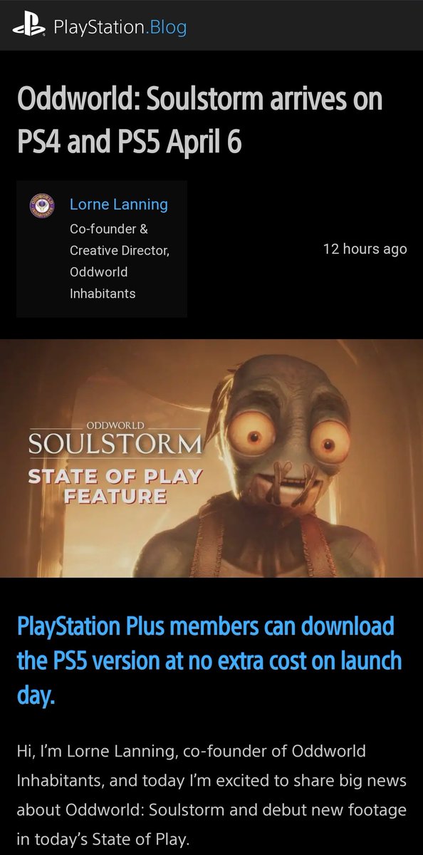 KyoKing6's tweet photo. Excited this is a free PS5 game, i will still buy a physical copy just to support the developers.If you mever played Oddworld, highly recommend this series! https://t.co/VyiqmzSGn7