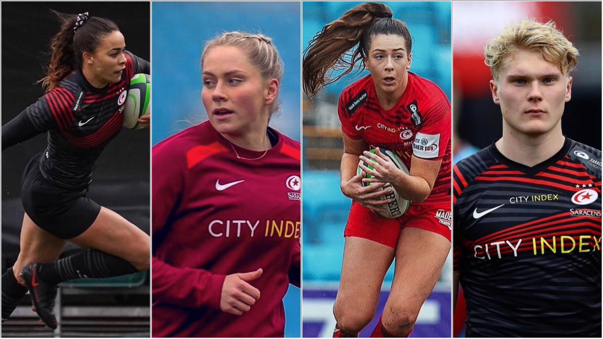 Congratulations @DeborahF91 @_emmauren @hollyaitchison_ & @benharris709 on being called-up for the GB7s training squad as part of the pathway via @WorldRugby7s to the @Olympics in July. Good luck to all of them. Equal pay structure too! #SarriesFamily ⚫️🔴 #StrongerTogether