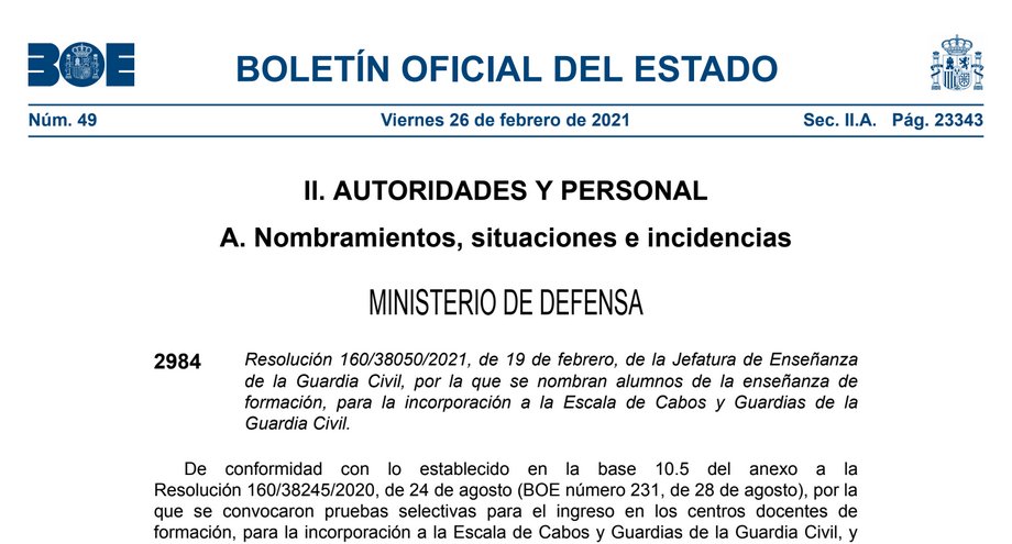 * Ingreso GC 2020 *
  Publicado en BOE del día de hoy 26/02/2020 nombramiento de alumnos.

drive.google.com/file/d/1A7zGFv…