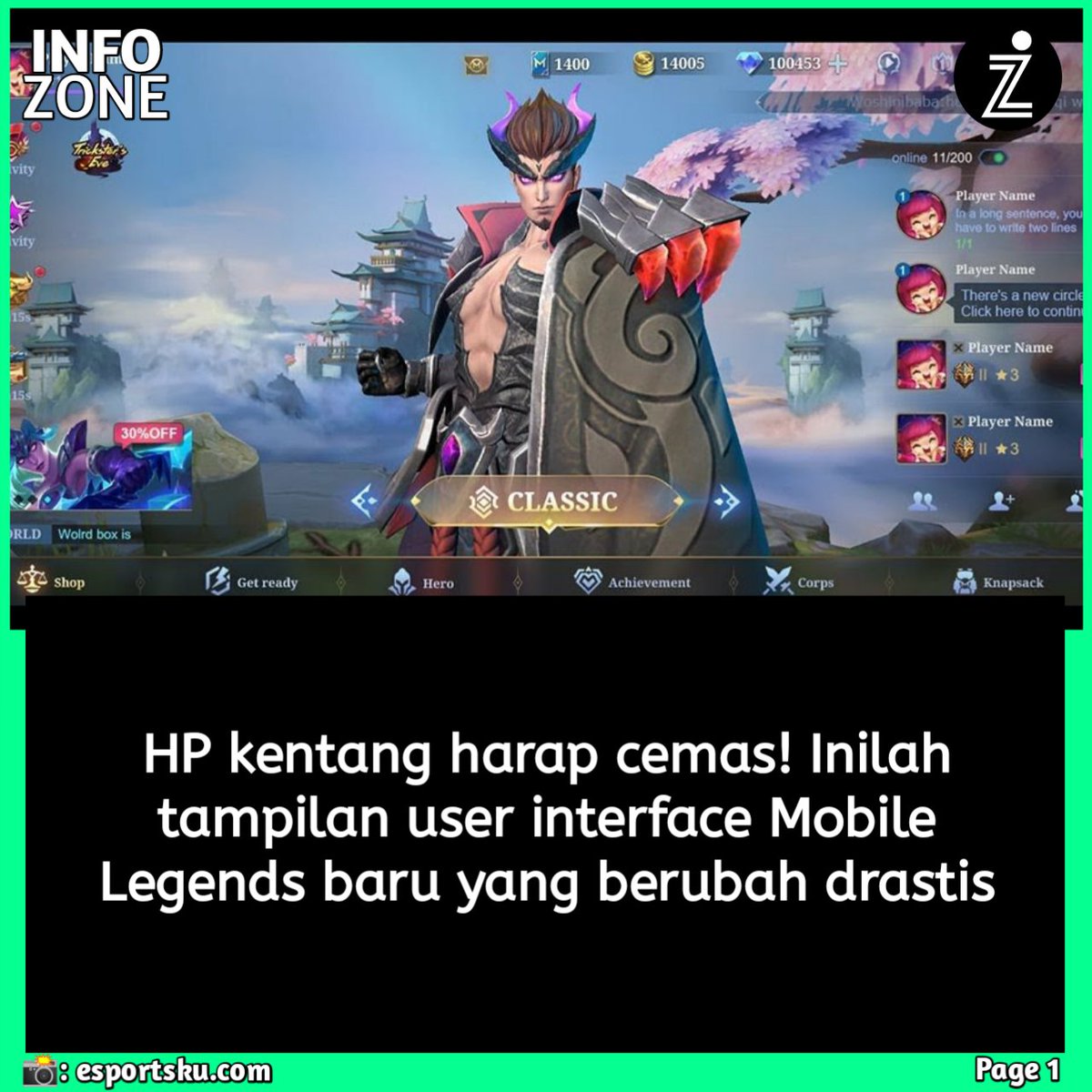 infozonegame's tweet photo. Kalo dilihat dari bocoran survey gambar yang diadakan oleh Moonton yang menampilkan tampilan lobby Mobile Legends mengalami peningkatan User Interface yang cukup signifikan
.
#mobilelegendsindo #mobilelegendsindonesia #mobilelegendsid #mobilelegendsupdate #mobilelegends https://t.co/gAXu3fZVOp