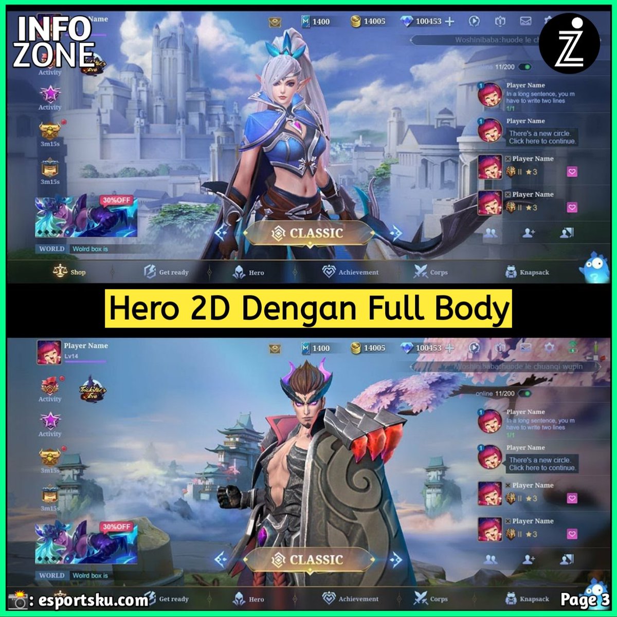 infozonegame's tweet photo. Kalo dilihat dari bocoran survey gambar yang diadakan oleh Moonton yang menampilkan tampilan lobby Mobile Legends mengalami peningkatan User Interface yang cukup signifikan
.
#mobilelegendsindo #mobilelegendsindonesia #mobilelegendsid #mobilelegendsupdate #mobilelegends https://t.co/gAXu3fZVOp
