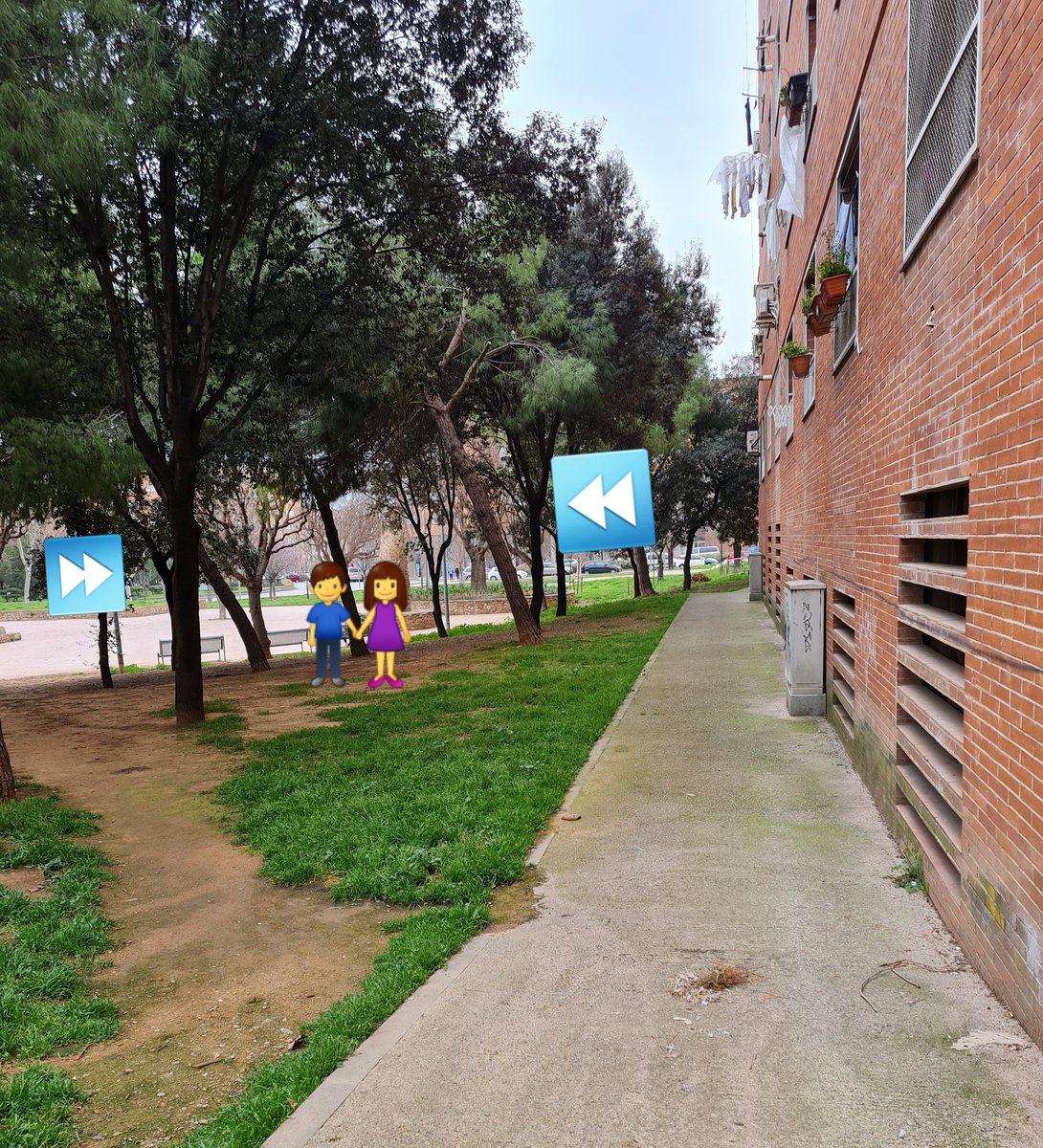 AVCANBORRELL's tweet photo. Hola @ajmollet al parc de can borrell hi ha dos arbres a punt de caure a falta d'un manteniment i de l'drenatge. Poden donar avís https://t.co/LCnD47zizD