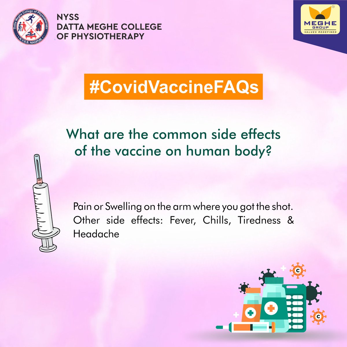 dmcopnagpur's tweet photo. There are some common side-effects of the vaccine on the body, that should go within a day or two. If they persist, one should consult a physician.
#CovidVaccineFAQs #Covid19 #FAQs #DMCOP https://t.co/hfwUl6uLId