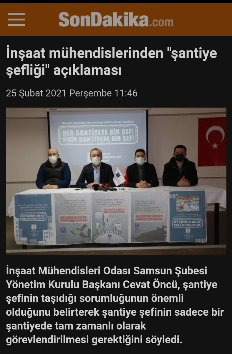 SamsunIMO's tweet photo. #BirŞantiyedeBirŞef kampanyası tüm İMO şubeleri tarafından eş zamanlı yapılan basın açıklamasıyla başlatıldı. Şubemiz tarafından yapılan basın açıklamasıyla ilgili haberler: 

@imomerkez https://t.co/Hwnhr4iwf9