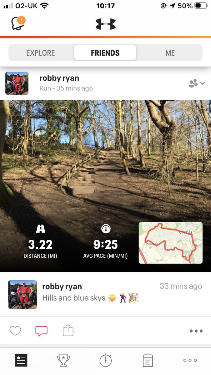 Hill run and blue sky  🎉