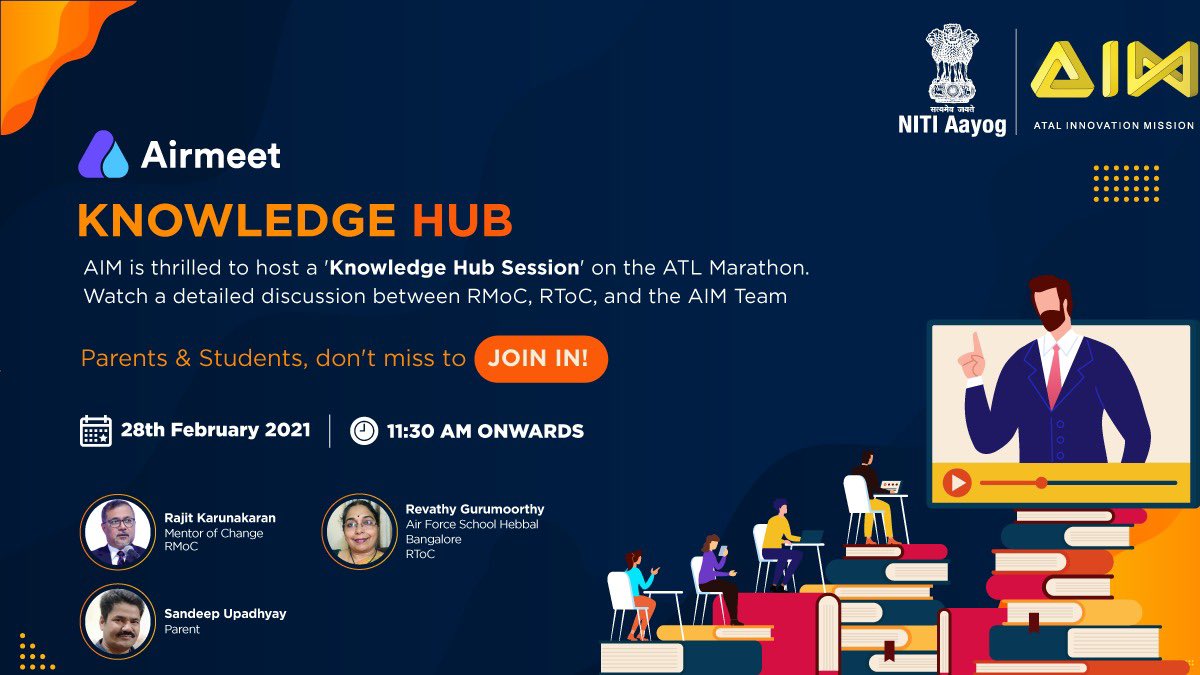 AIMtoInnovate's tweet photo. 🚨Parents & students - This opportunity is for you!
We are happy to host a Knowledge Hub Session on #ATLMarathon2020.
Tune in with the AIM team LIVE & catch Regional #MentorsOfChange, #TeachersOfChange.
Mark the date👇
🗓: 28 Feb
⏰: 11:30am
🖇: https://t.co/htPu40GpfQ https://t.co/TVCurtSN0f
