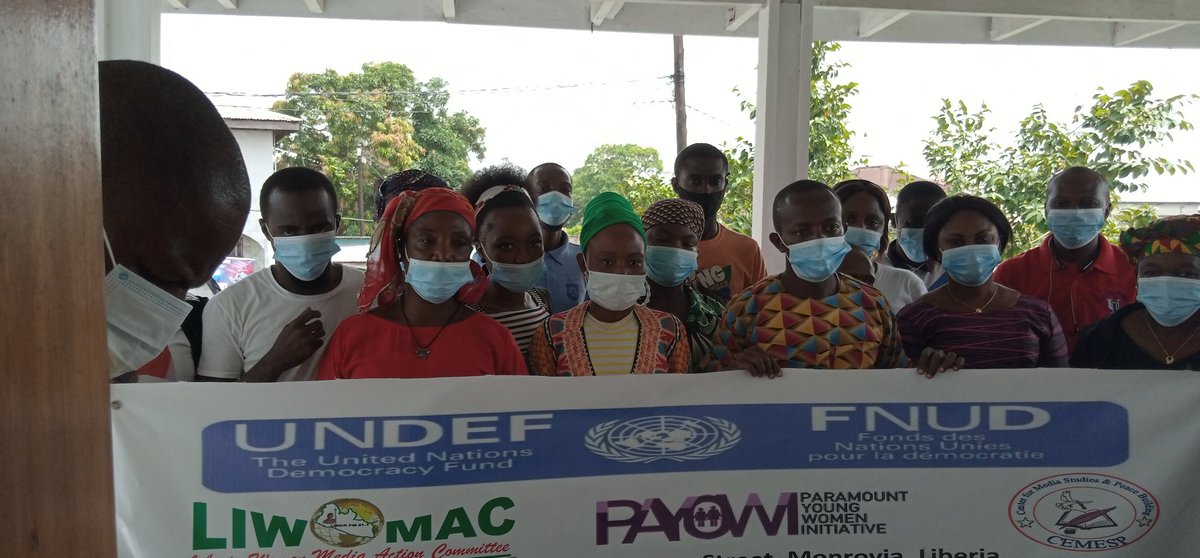 LiberiaCemesp's tweet photo. Today, we concluded a forum on Women's Economic Rights in partnership with @liwomac
and @PAYOWI with funding from @UNDemocracyFund. 
It advances the inclusion of gender perspectives in expanding the County Social Development Fund (CSDF) and integrate women in economic governance. https://t.co/4Ba5BtUDUy