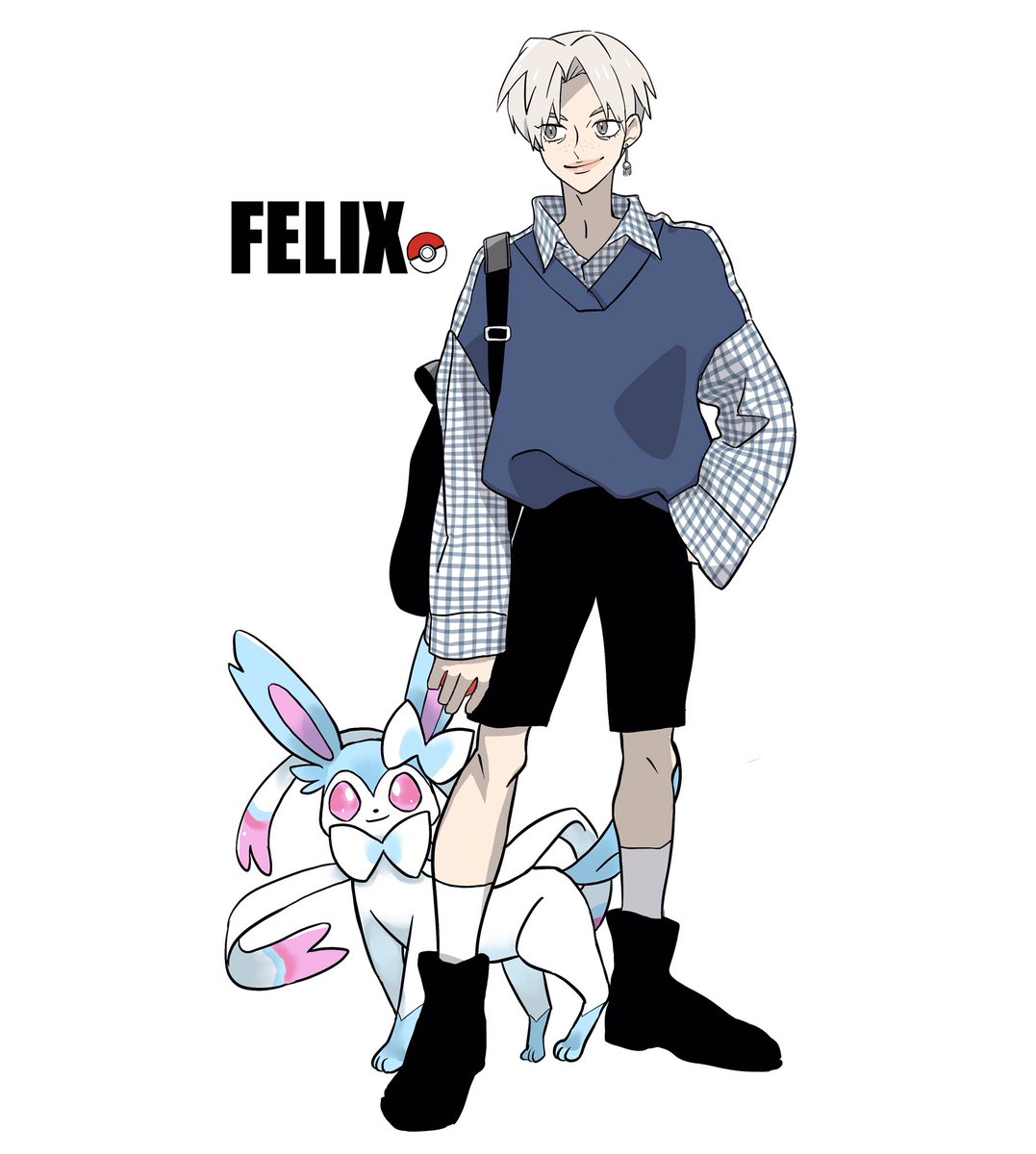 ポケモン「ポケモンの世界風Felix……のつもり
#Straykidsfanart #Fe」|Nのイラスト