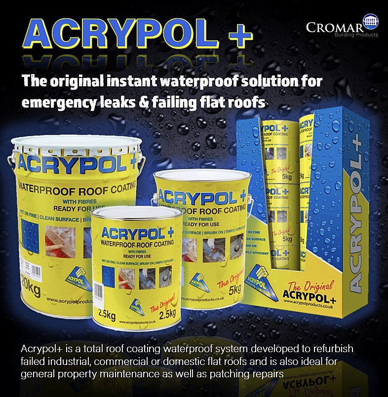 The original waterproof roof coating 
#acrypol #cromarbuildingproducts #theorginal #waterproofroof