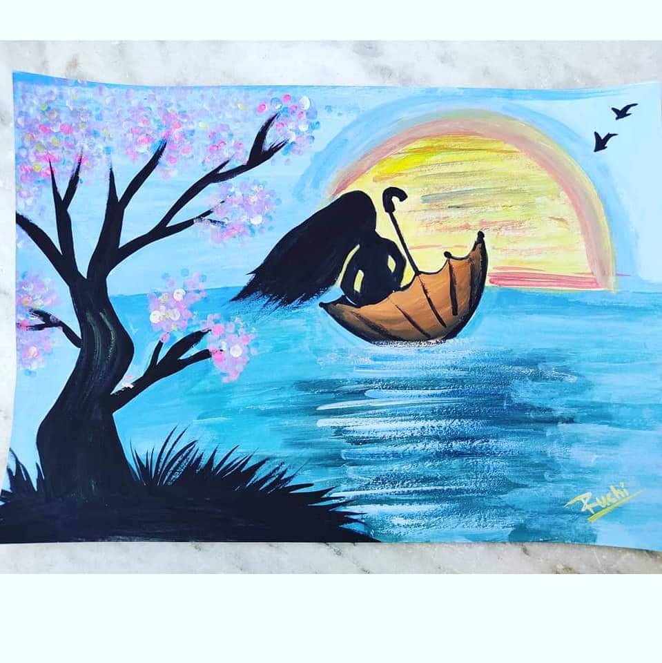 ruchi_ptl's tweet photo. I am not afraid of storms, for I am learning how to sail my ship.🌪️⛵
#drawing_expression 🎨
#myartwork 👩‍🎨
#playingwithcolors💓
#drawingisrelaxing🖌️
#sketchingismymeditation😇
#refreshingmind😎 https://t.co/VF1W7fEHUe