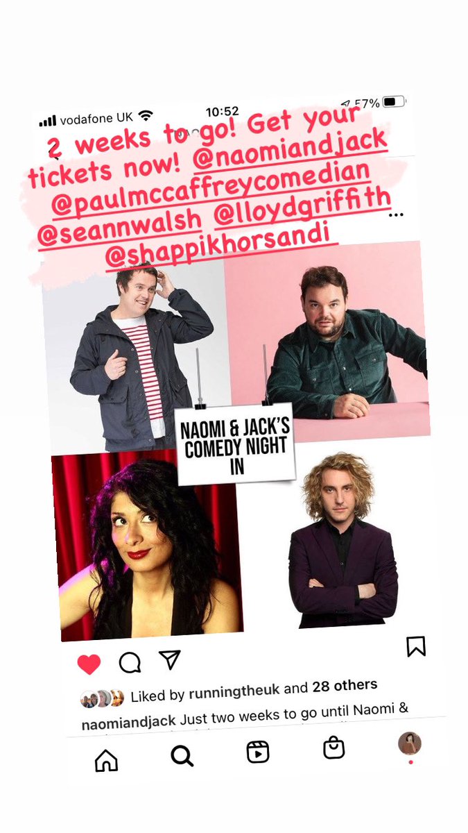 Get your tickets now! <a href="/naomiandjack/">Naomi and Jack's</a> <a href="/paulmccaffreys/">paul mccaffrey</a> <a href="/LloydGriffith/">Lloyd Griffith</a> <a href="/seannwalsh/">Seann Walsh</a> <a href="/ShappiKhorsandi/">Shaparak Khorsandi شاپرک خرسندی</a>