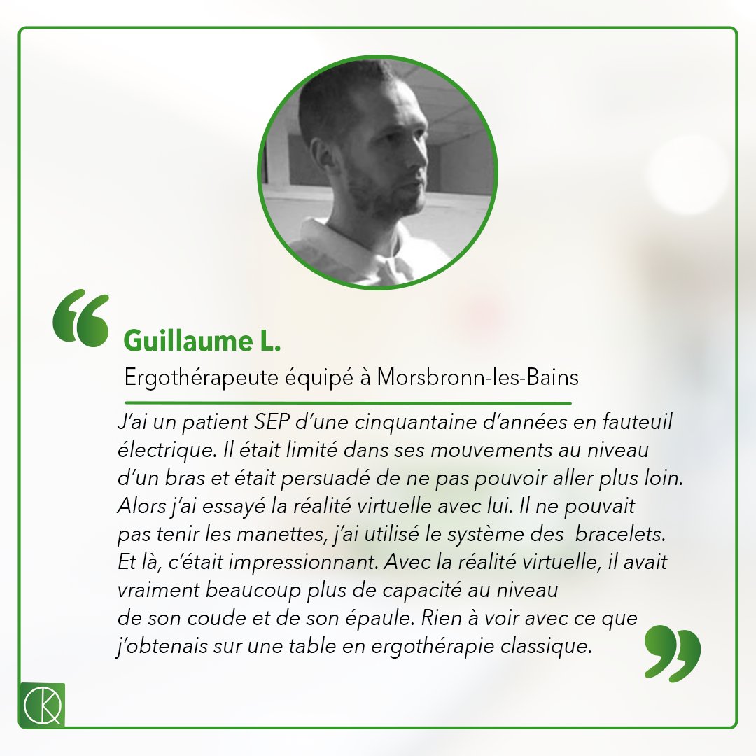 Guillaume, ergothérapeute, a été convaincu par le dispositif médical en réalité virtuelle KineQuantum.

Il nous partage son témoignage☺️👇.
#kiné #kinesithérapie #teamkiné
