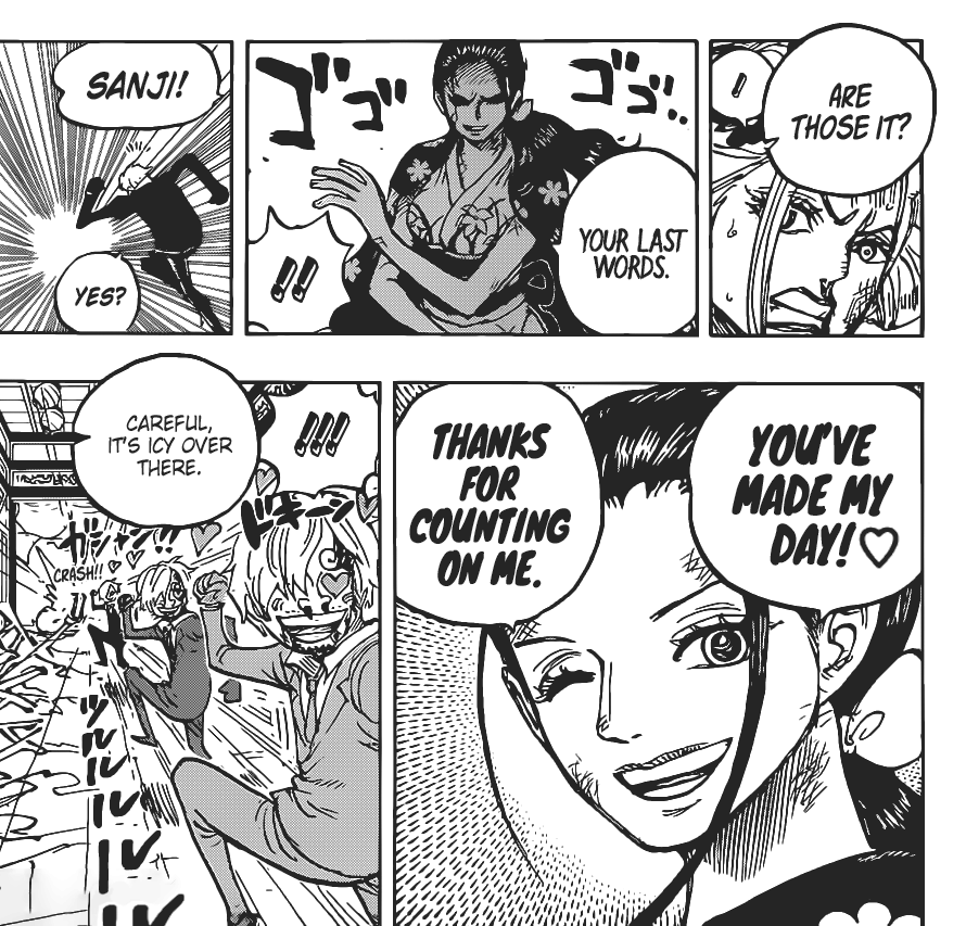 OPfandom's tweet photo. WE'RE FINALLY GETTING A GOOD NICO ROBIN FIGHT!! 

#OnePiece1005 https://t.co/GIw5LAsHDp