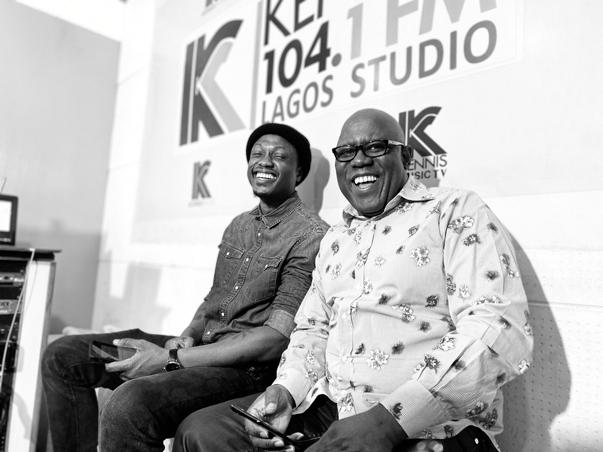 Catching a quick laugh with <a href="/kennyogungbe/">KENNY OGUNGBE GCOB</a> before we go live on <a href="/KENNIS104FM/">KENNIS FM</a>
