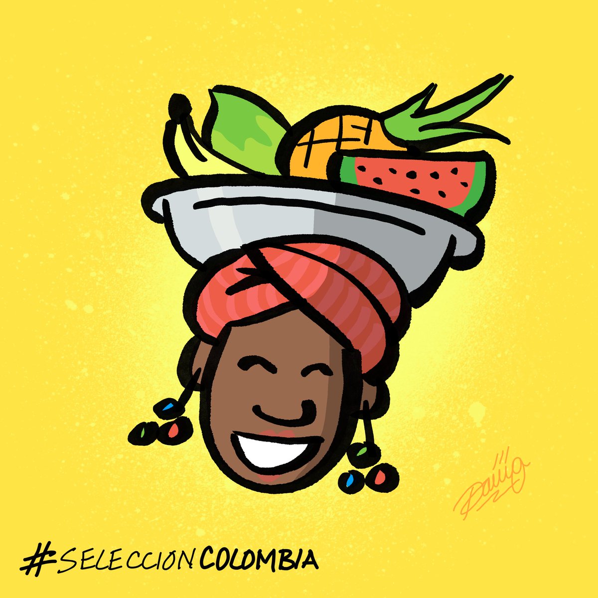 Colombia ilustrada! 🇨🇴✏️
Las bellas y coloridas #palenqueras, son una imagen perfecta del gran aporte cultural #afro a nuestro pais.
#seleccioncolombia #miseleccion #vamoscolombia