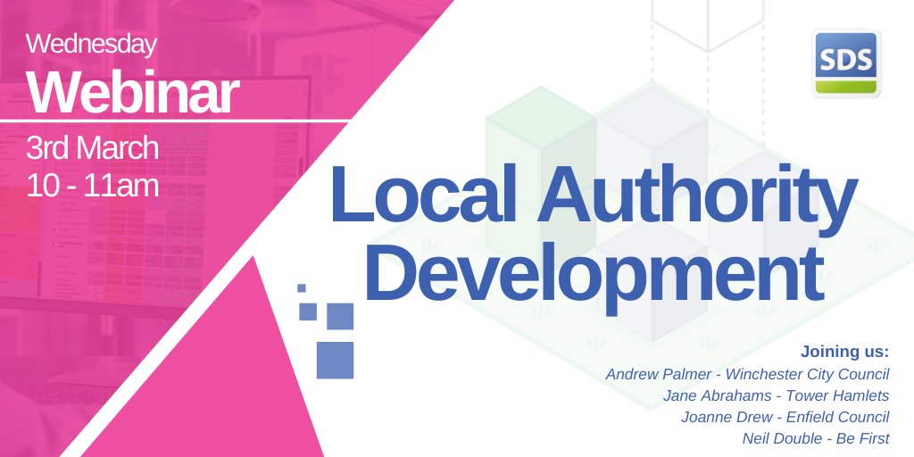 LauraSDS2's tweet photo. Are you a developing LA? Join our webinar 3.3.21 at 10am
Over the past two years, the sector has seen significant growth in the number of Local Authorities who have their own development departments, but what have been the challenges?

REGISTER NOW https://t.co/3x40a3qZqd https://t.co/WlbJ36ob0B