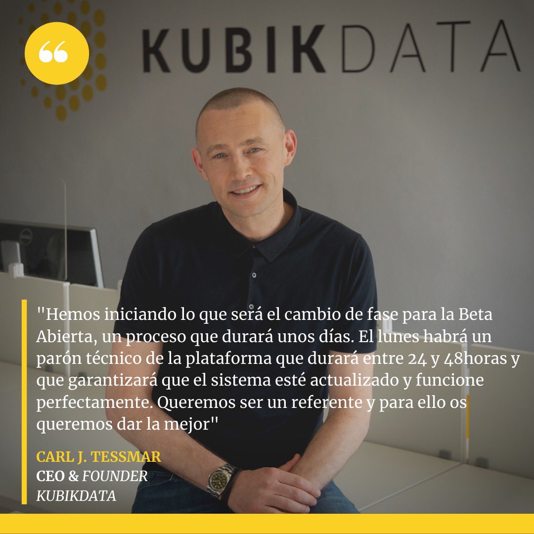 KubikData's tweet photo. ¡Lee la carta de nuestro CEO &amp; Founder @CJT_KubiKData sobre el proceso de cambio a la Beta Abierta! #HereWeGo ❤️🚀

https://t.co/MkUb8bERBT https://t.co/Klx8uNqcOZ