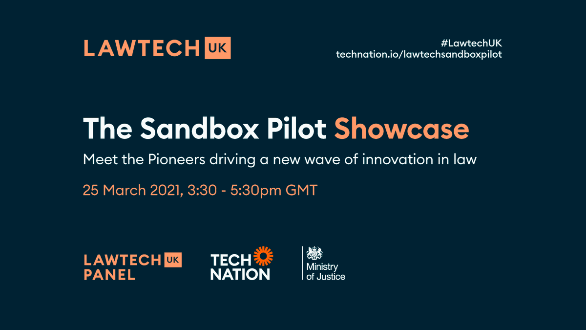 As the Lawtech Sandbox Pilot comes to a close, join us on 25 March for our Showcase Event to learn about the progress our Pioneers have made, and discover key insights and tools to help inspire your own innovation in law. Register for the event below. #LawtechUK #Lawtech