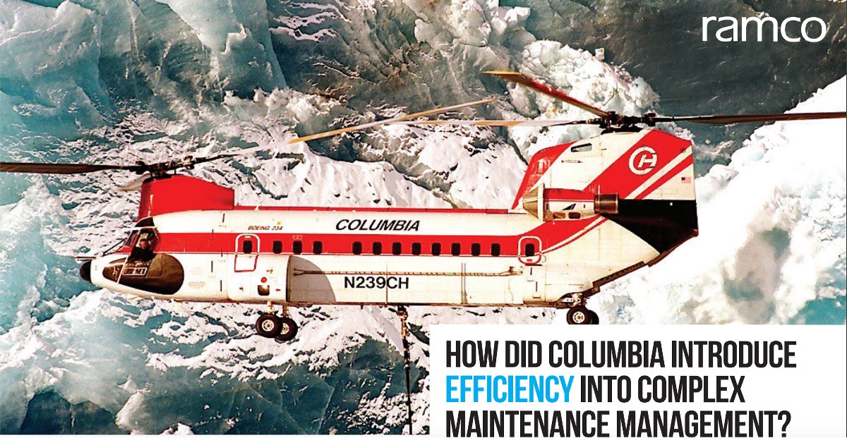 RamcoSystems's tweet image. This #casestudy tells you how global leader in heavy-lift #helicopter operations, Columbia Helicopters achieves greater #efficiency in their #maintenance #management with Ramco #Aviation Suite. Read now: hubs.ly/H0HgSv_0