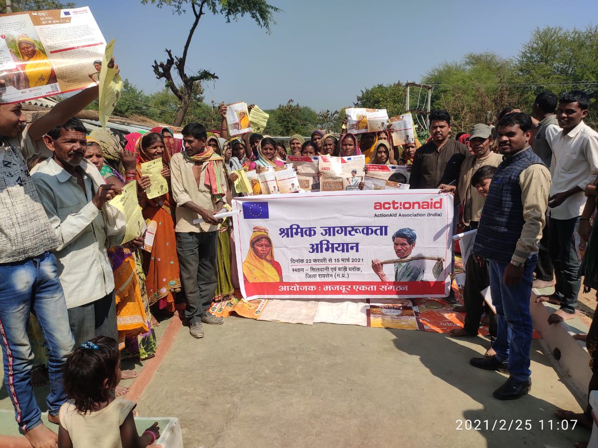 ajaysahare's tweet photo. #EIDHR-#MP "Shramik Jagrukta Abhiyaan" 25 &amp; 26 Feb. 2021 updates. @ActionAidIndia @EU_Commission @anilasure @ktsuresh2006 @anamikamp @narendramodi https://t.co/fNIYVknNM4