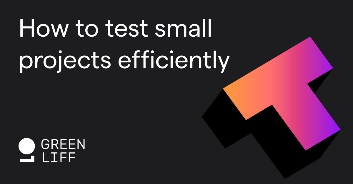 Efficiently testing small projects is much more challenging than one might think. We outlined four factors, which we consider the most essential to achieve that goal. greenliff.swiss/en/techspace/t… #testing #projectmanagement #efficiency