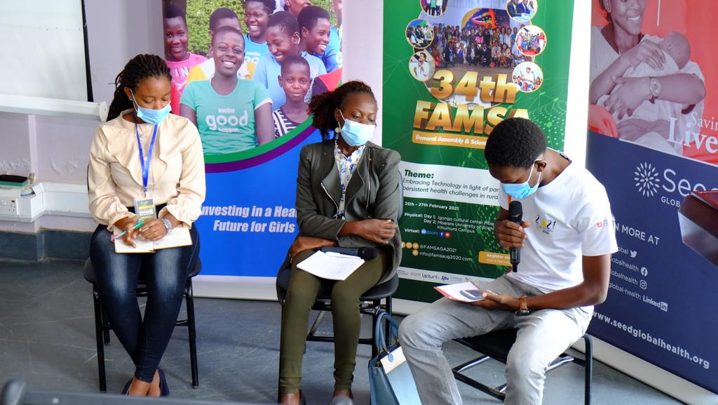 A Plenary Session about Mental Health Awareness featuring 
-Nagaba Angel 
-Dr Nabwire M. Lillian, President Uganda Medical interns
and Moderated by Kihumuro Raymond, Vice chair Organising Committee.
#34FAMSAGA 
#Tech4Health