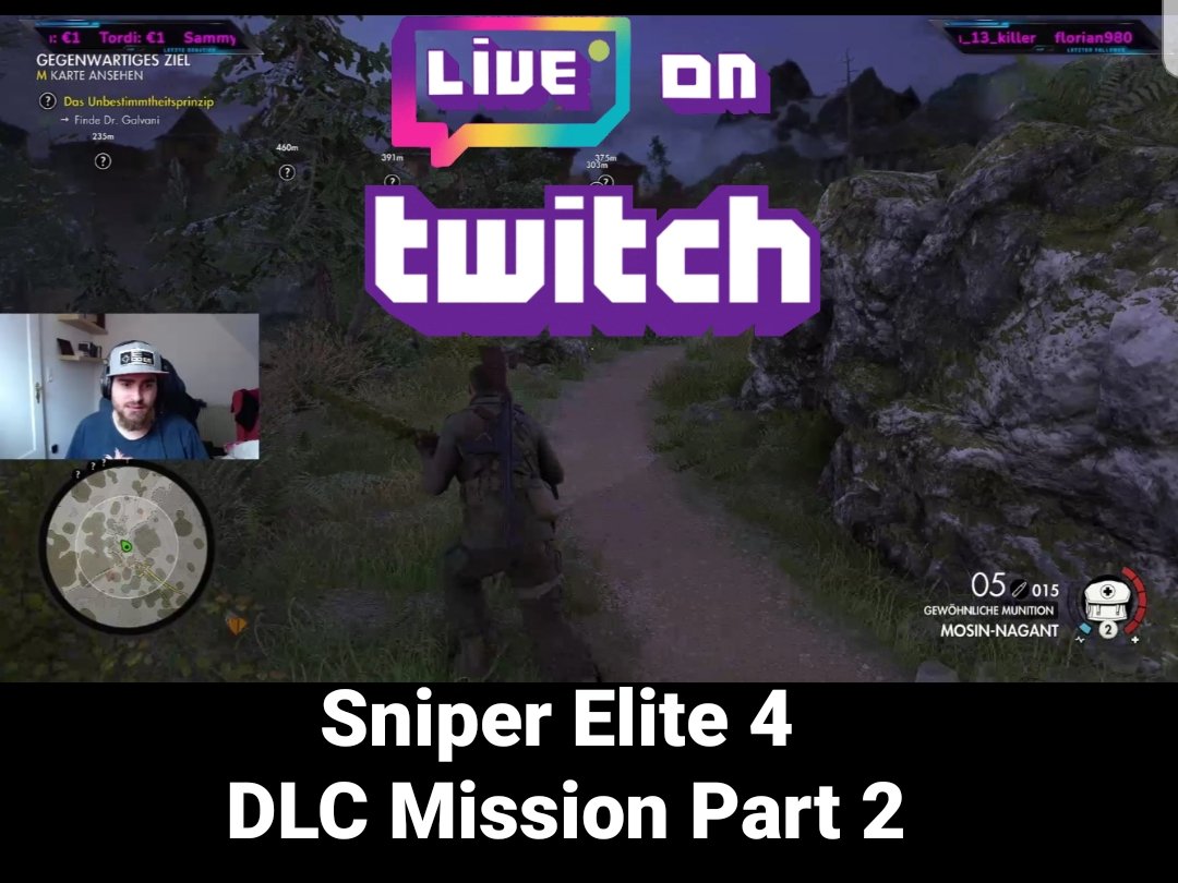 Live now schaut vorbei auf #twitch. twitch.tv/sgt_waschbaer.  #followme

#twitchde #supportsmallstreamers #livestream #gaming #sniperelite4 #sniperelite4dlc #shootergame
