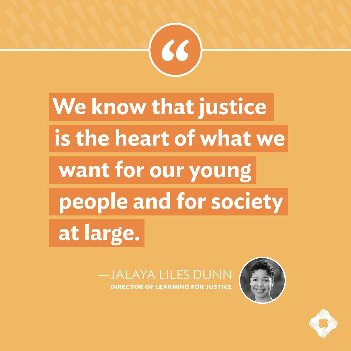 learnforjustice's tweet photo. As we said when we announced our new name, "Learning from—and with—one another is the first step to making justice real." So we ask you: what does justice in our schools and communities look like?
https://t.co/3aoZXpA8QY https://t.co/iC5AKsAUq0
