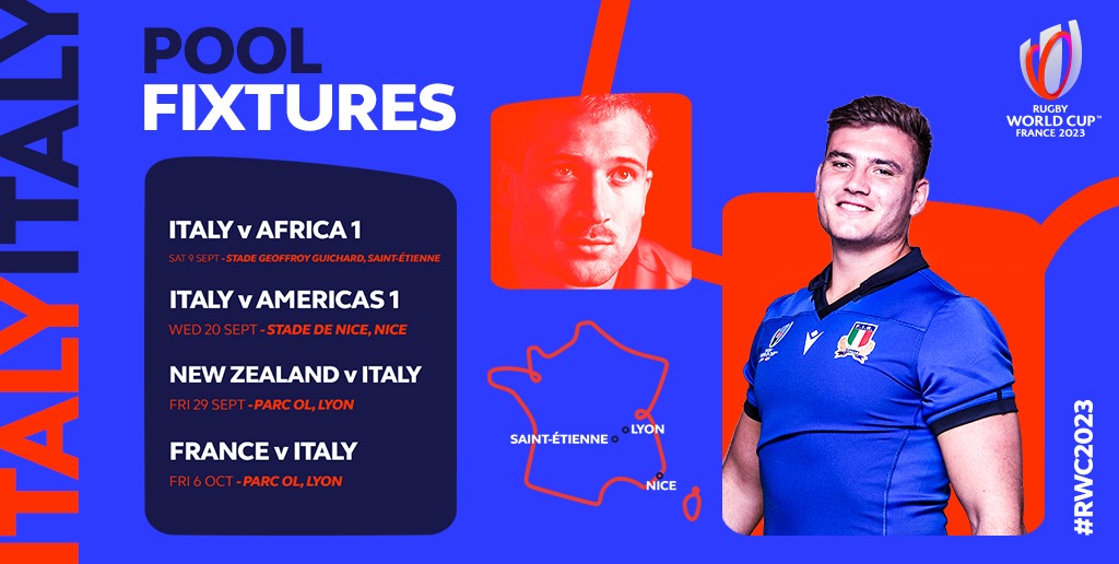 🔵 #Italrugby Definito il calendario degli Azzurri per @France2023 ➡ tinyurl.com/248r4n2w Primo appuntamento a Saint-Étienne sabato 9 settembre 2⃣0⃣2⃣3⃣ #insieme #rugbypassioneitaliana