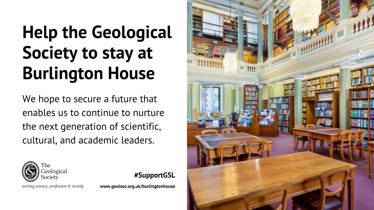 Help the Geological Society stay at Burlington House! For over 145 years, Burlington House has been our home from which we share and improve our understanding of the Earth - from our 12,000-strong membership to our education and public engagement activities. (1/5)