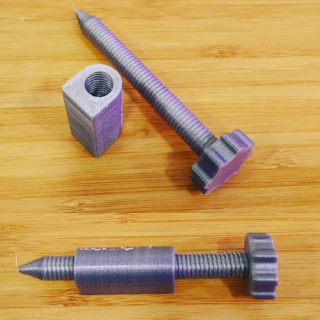 #3dprintedscrews do work. Recently did this one for a friend, and the #threadedrod fit right into its also #3dprinted #hexnut. With these #3dprintedparts, it is important to use the same physical #3dprinter to eliminate #accuracyproblems, and ideally…

📸 instagram.com/p/CLwRrbWDh7t/