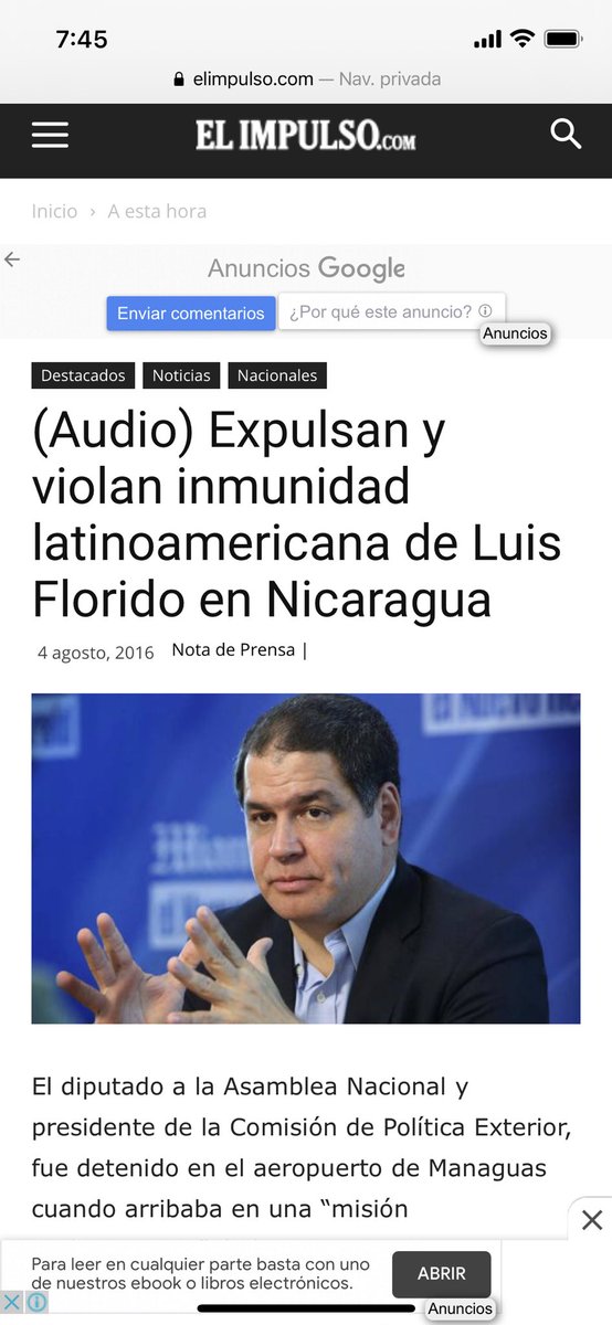 LuisFlorido's tweet photo. Dignidad
Hace 4 años fuimos expulsados de Nicaragua por ir en una misión de solidaridad a favor de parlamentarios opositores que fueron despojados de su curul y en respaldo a su pueblo

Vergüenza 
Ayer expulsaron a @JAVIERBERTUCCI de EEUU por colaborar con la dictadura de Maduro https://t.co/rgEzl6kuya