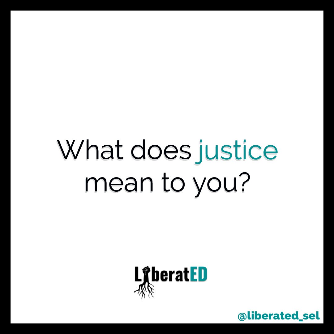 LiberatED_SEL's tweet photo. #BlackHistoryMonth is about justice, representation, &amp; preventing Black erasure. Explore what justice means w/ your students. How does it look &amp; feel like in our minds, bodies, &amp; ♥️s? Full activity: https://t.co/ap2uXbtDhI

#BHM #GetLiberatED #collectiveliberation #LiberatEDSEL https://t.co/jgdrY54Y0Z
