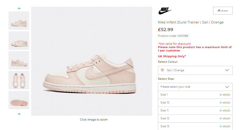 Restock: PS Nike Dunk Low