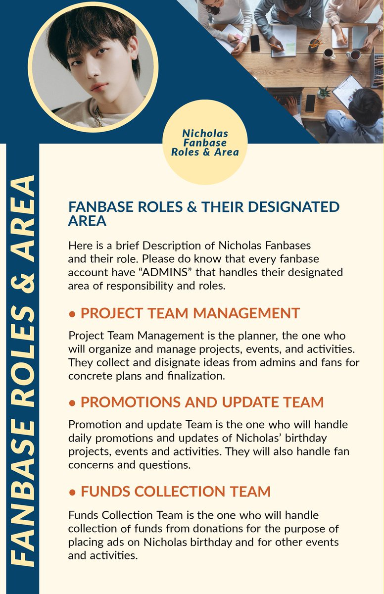 NicholasFanbase's tweet photo. Good Day Nicholas enthusiasts!✨

We'll soon start the
🔸Nicholas Birthday Project!🎉 

Preparations and plans are already set in line. 

Here's a "SHORT INTRODUCTION" ⤵️ so everyone knows "who are working on the upcoming Nicholas Birthday Projects" ✨ and which area they belong. https://t.co/l6ESzFjcSN