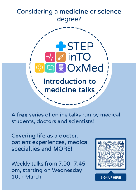 UnivStaircase12's tweet photo. 📢Do you know a student interested in Medicine?

Then please share with them this great opportunity to hear from medical students, doctors, and scientists!🩺🏥

Sign up by 7 March: https://t.co/8k1KJnQjBP https://t.co/WA2kgRICHl