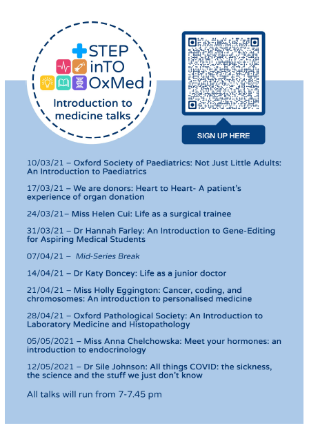 UnivStaircase12's tweet photo. 📢Do you know a student interested in Medicine?

Then please share with them this great opportunity to hear from medical students, doctors, and scientists!🩺🏥

Sign up by 7 March: https://t.co/8k1KJnQjBP https://t.co/WA2kgRICHl