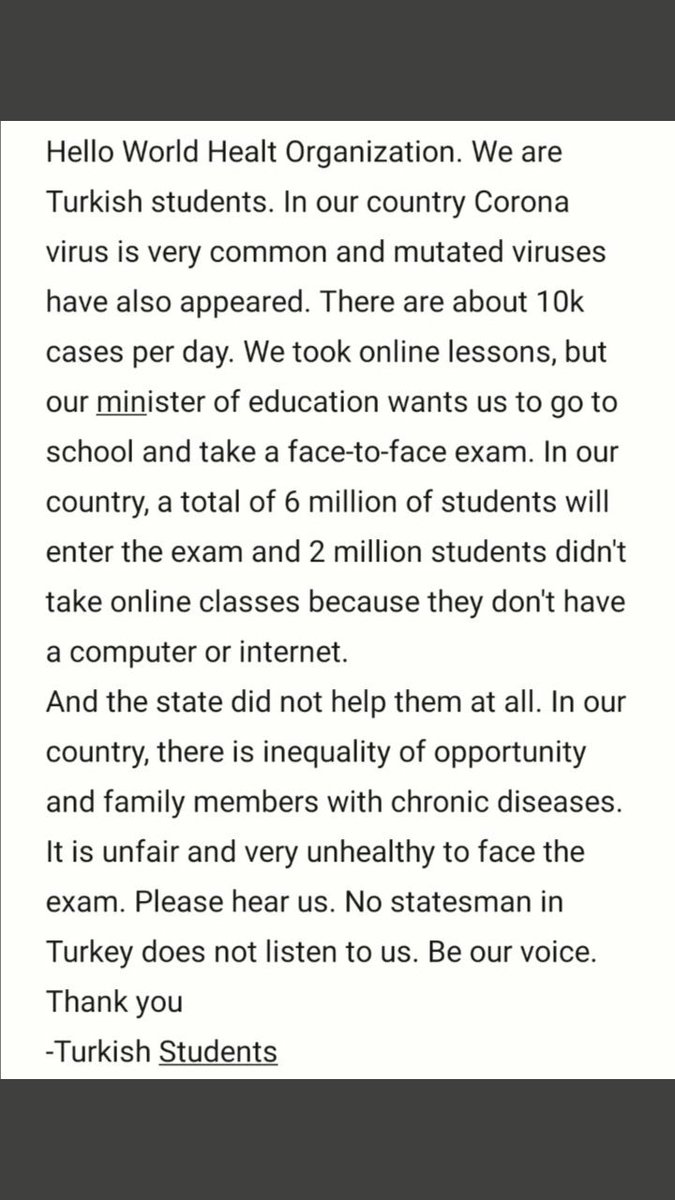 Leydiniz8's tweet photo. #WHOSaveTurkishStudents hadi arkadaşlar gündemde kalalım hepimiz birbirimize destek olalım gören herkes rtlesin https://t.co/mKa0Oe8nVJ