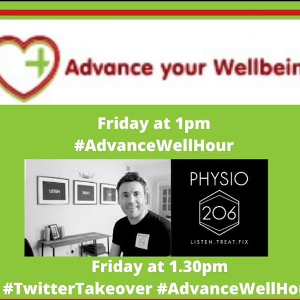 REMINDER for 1pm today #AdvanceWellHour. Topic today As a change leader what are the important #interpersonalskills needed. Then #TwitterTakeover at 1.30pm with #GaryJones <a href="/Physio206/">Physio 206</a> talking all things #physiotherapy