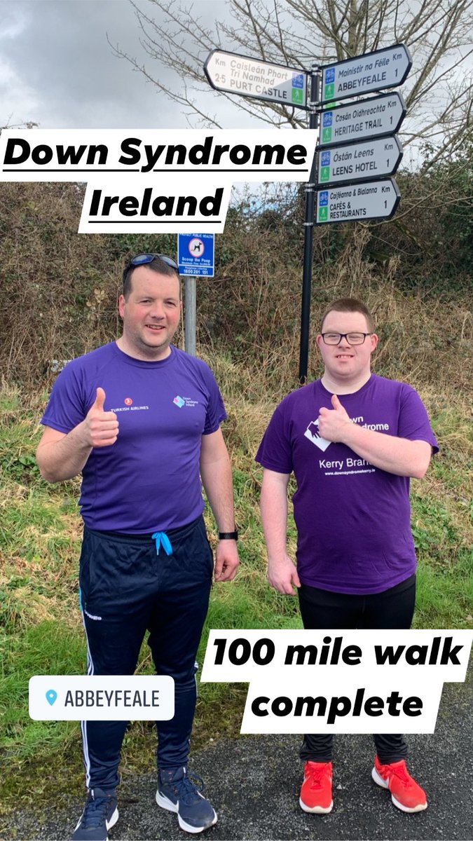 jerroche's tweet image. Job done. 100 mile charity walk complete during the month of February. Thanks Everyone for the support. €3387 raised for  @DownSyndromeIRL