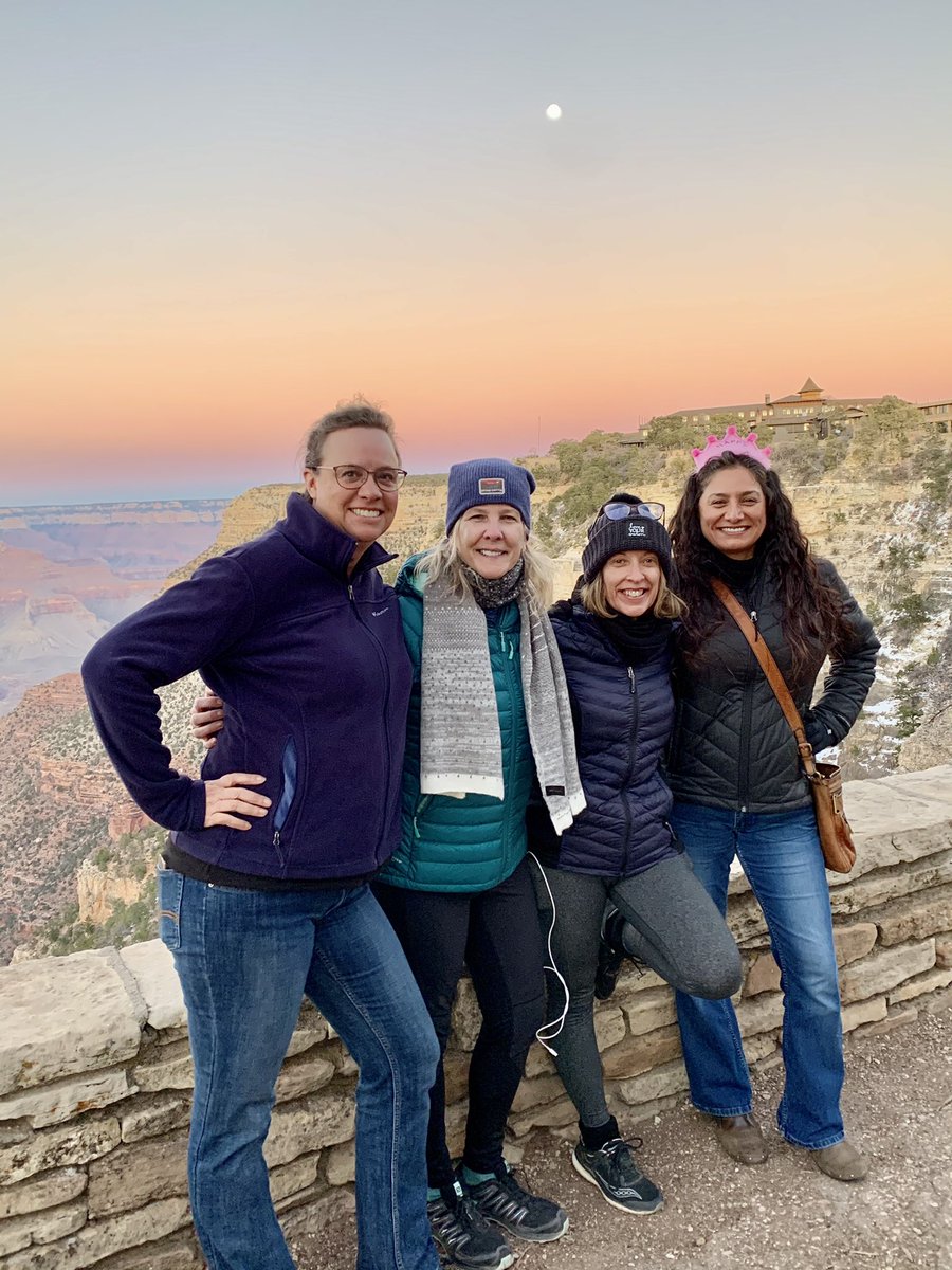 cbeckwith03's tweet photo. Our epic #GrandCanyon girls trip has officially commenced! 4 friends, 3 nights, 1 cabin, 18 miles and priceless memories are about to happen! It’ll be 16 degrees when we get on trail at 5:49am and it’ll be 65+ degrees when we descend 5,000’ down the canyon to #PhantomRanch https://t.co/bdPNZChftT
